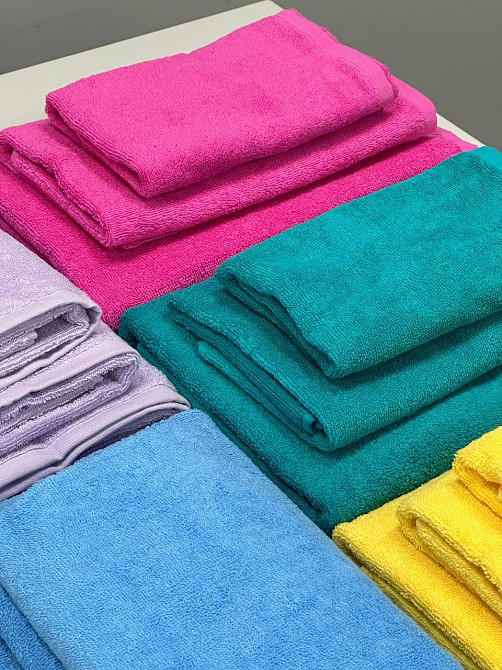 Комплект рушників Ideal Textile однотонних 50х90см + 70х140см 400 г/м2 (56860932) Рожевий Чернівці - фото 7