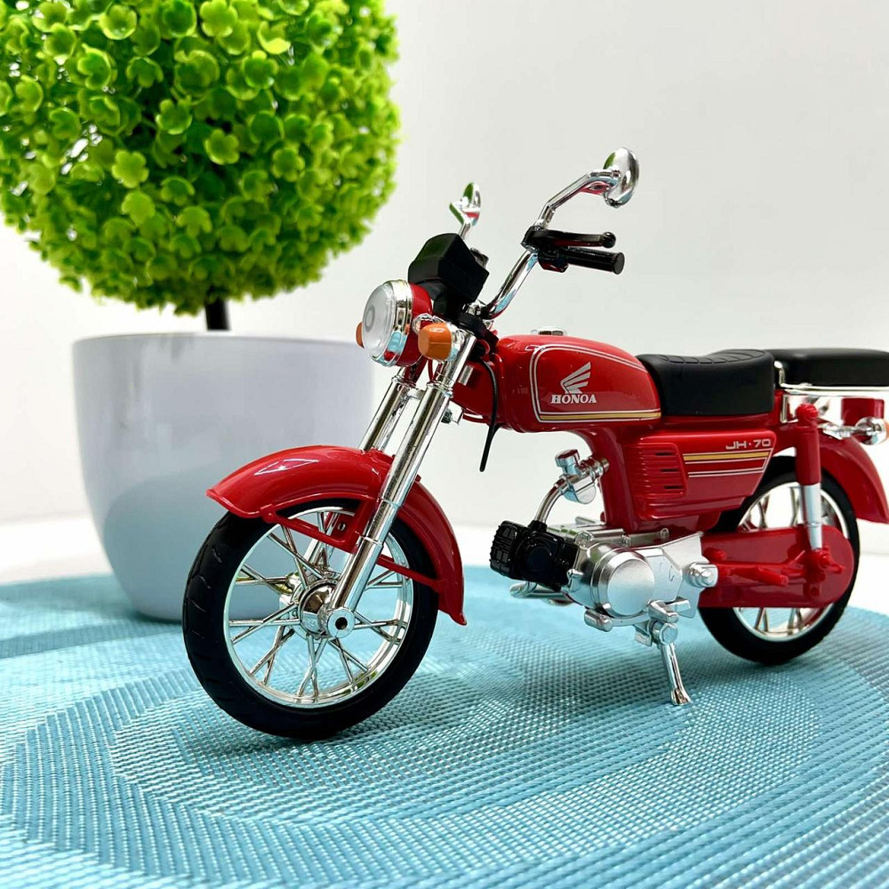 Мотоцикл металопластиковий звуки підсвічування гумові амортизація елементи 1:12 Червоний (BG 68-765) Чернігів - фото 1