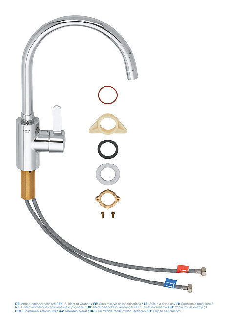 Кухонний змішувач Grohe Eurosmart Cosmopolitan 32843002 Харків - фото 2