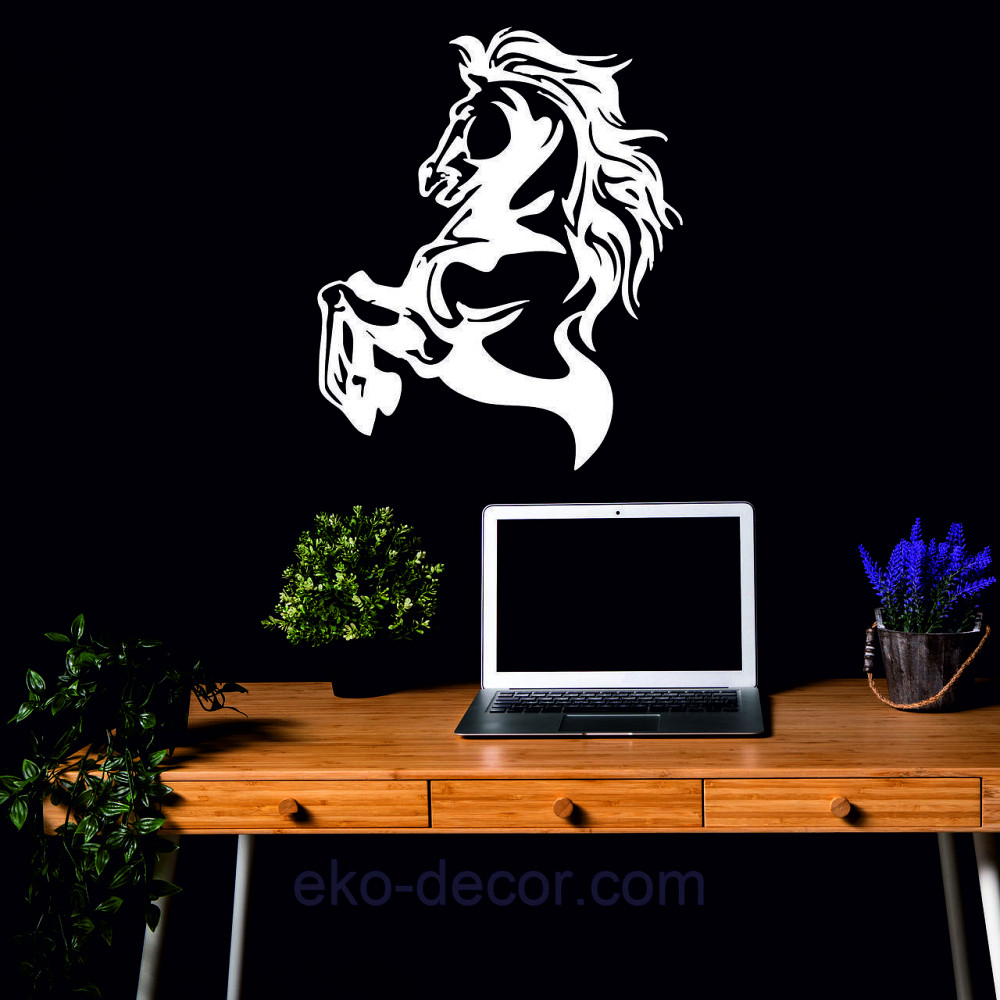 Декоративное настенное Панно «Лошадь», Декор на стену 90*74 см, Белый Киев - изображение 4