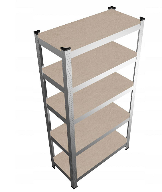 Стеллаж металлический 200х90х40 5 полок (серый) Киев - изображение 2