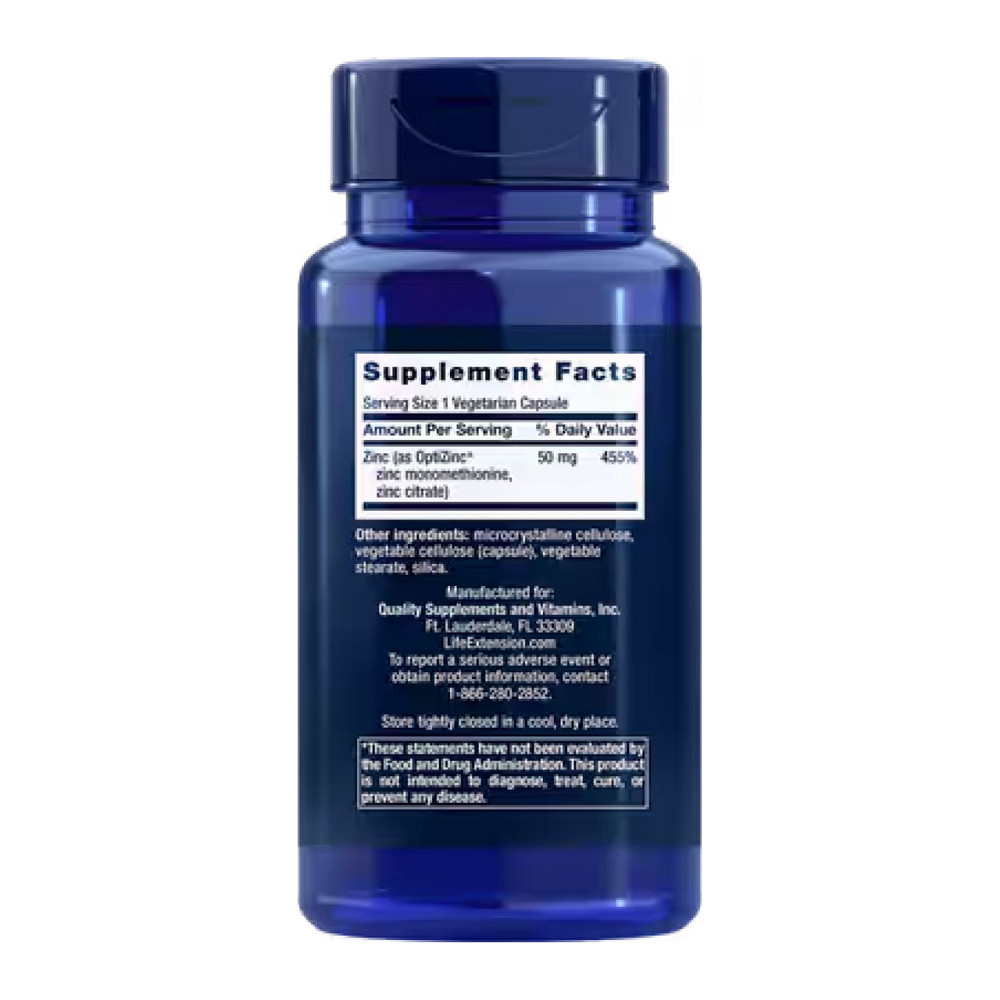 Оптицинк Life Extension Zinc Caps 50mg 90 вег кпс Київ - фото 2