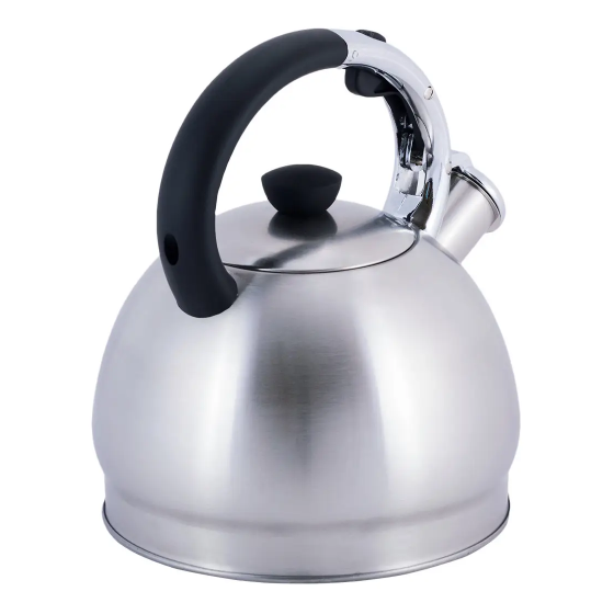 Чайник 2л зі свистком з бакеліт.ручкою (ручка:чорний) 0694BN KAMILLE Житомир - фото 3