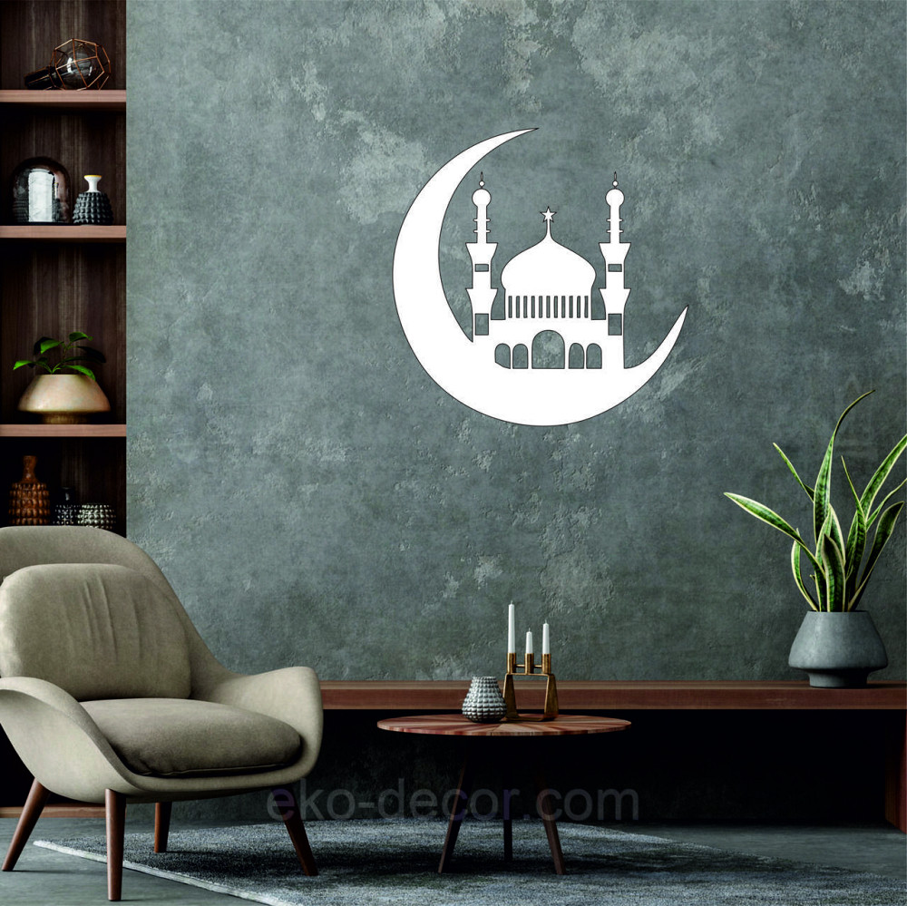 Декоративное настенное Панно «Ислам» Декор на стену 50*50 см, Белый Киев - изображение 4