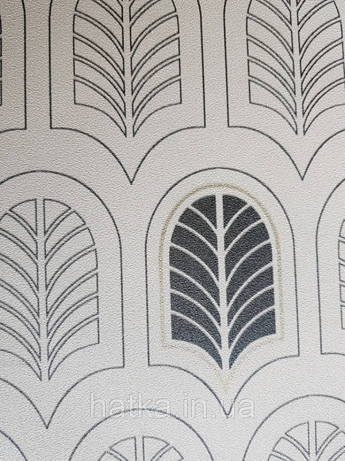 Шпалери вінілові на флізелін AS creation New-life геометрія фігури під листя золотисті чорні на бежевому Київ - фото 4