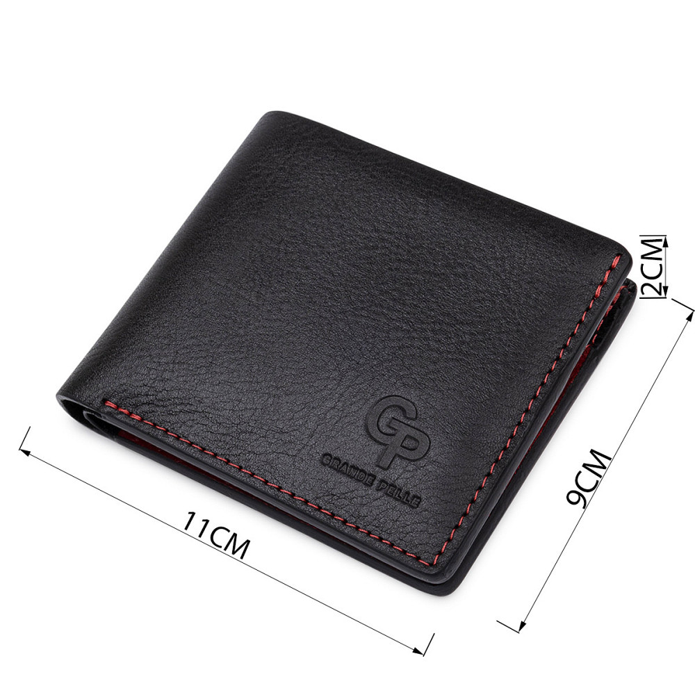 Шкіряне стильне портмоне GRANDE PELLE 11551 Чорний Київ - фото 3