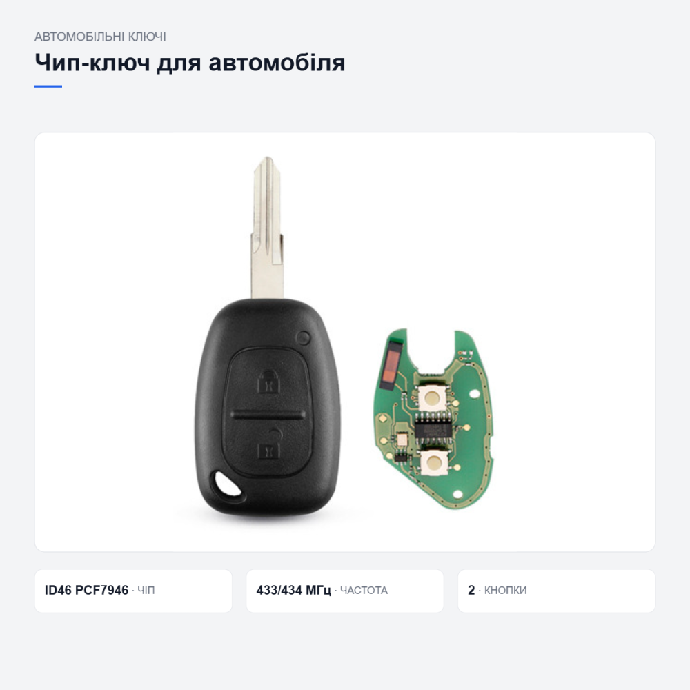 Ключ запалювання Renault та Opel із чипом Київ - фото 10