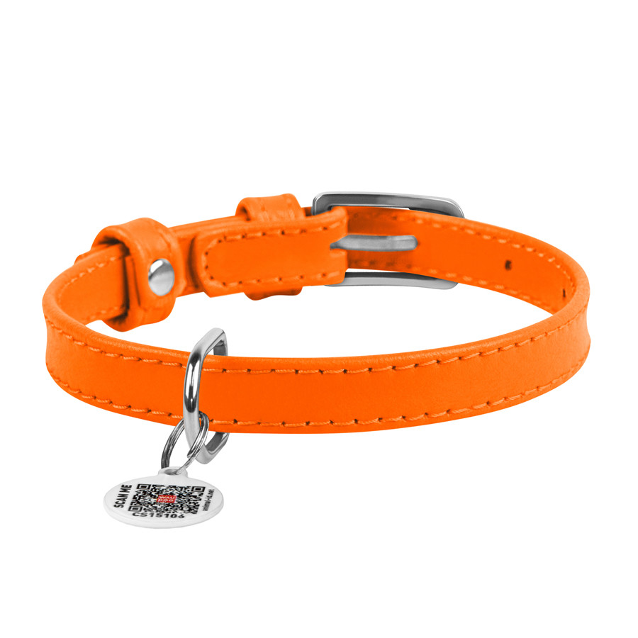 Нашийник для собак шкіряний WAUDOG Glamour з QR паспортом, без прикрас, S, Ш 15 мм, Дов 27-36 с Коломыя - изображение 4