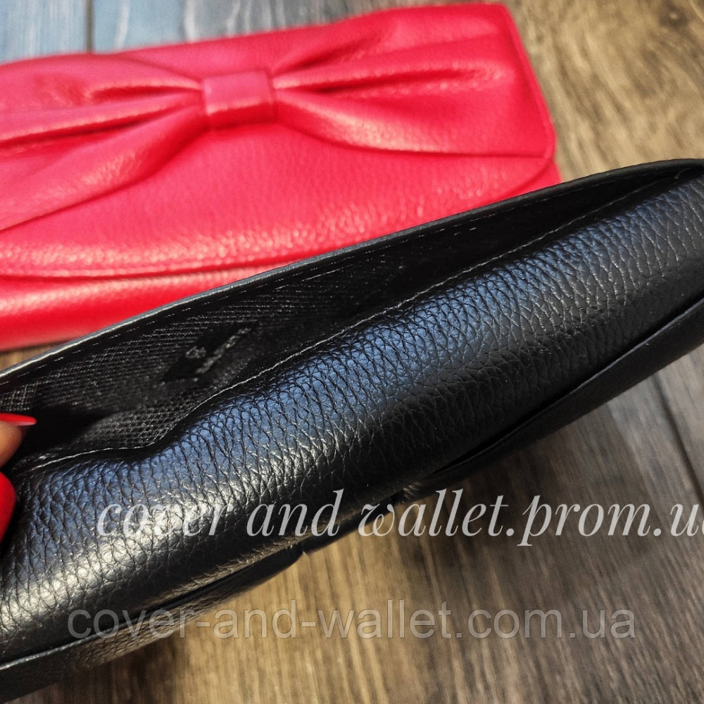 Стильний жіночий гаманець із великим бантом із натуральної шкіри Salfeite Київ - фото 7