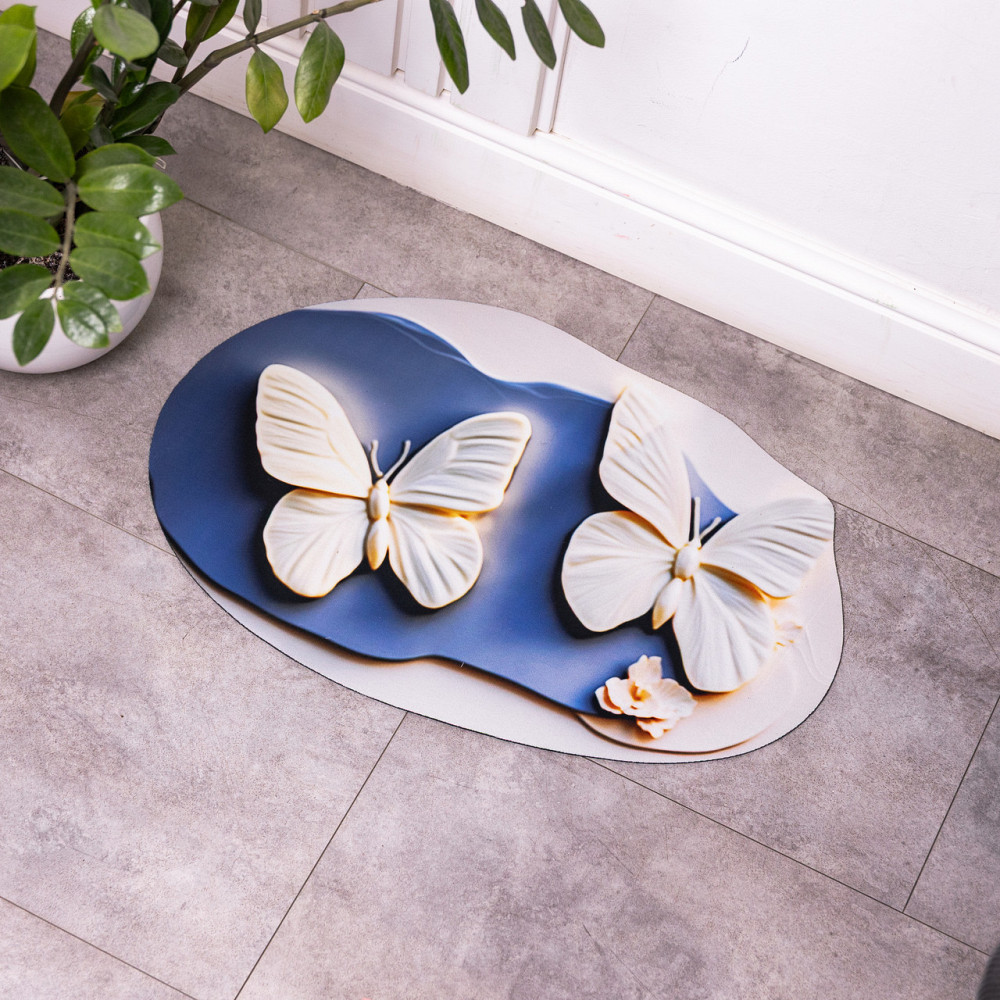 Коврик для ванной комнаты с 3D-эффектом Hover Bloom 38*58 см диатомитовый Синий HP-42-36 Киев - изображение 3