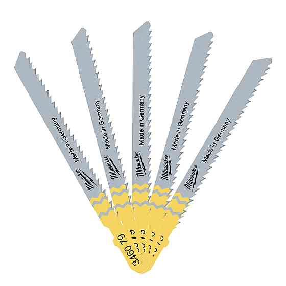 Полотна для лобзика T101BR MILWAUKEE, 75 мм/ крок зуба 2,5 мм, (5шт), (зворотній різ) Одеса