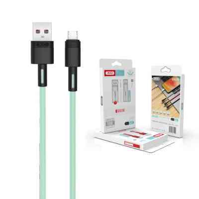 Дата кабель USB 2.0 AM to Micro 5P 1.0m 5A green XO (NB166-M-1-GR) Винница