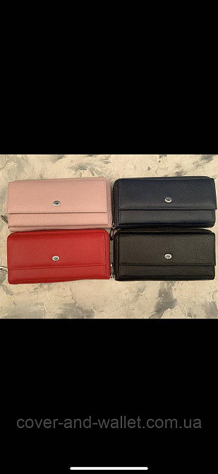 Чорний шкіряний гаманець клатч на змійці та магнітах Marco Coverna MC 6054 Київ - фото 9