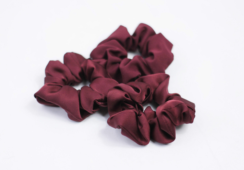 Гумка для волосся шовкова Бордовий Харків - фото 1