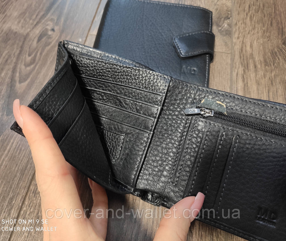 Стильное мужское кожаное портмоне на магнитной застежке MD 132 Киев - изображение 5
