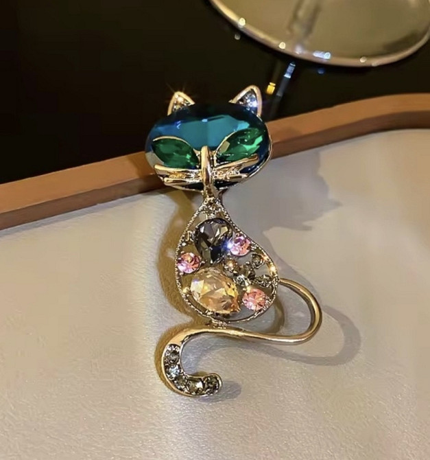 Брошка "Котик з зеленими очима" Сміла - фото 4