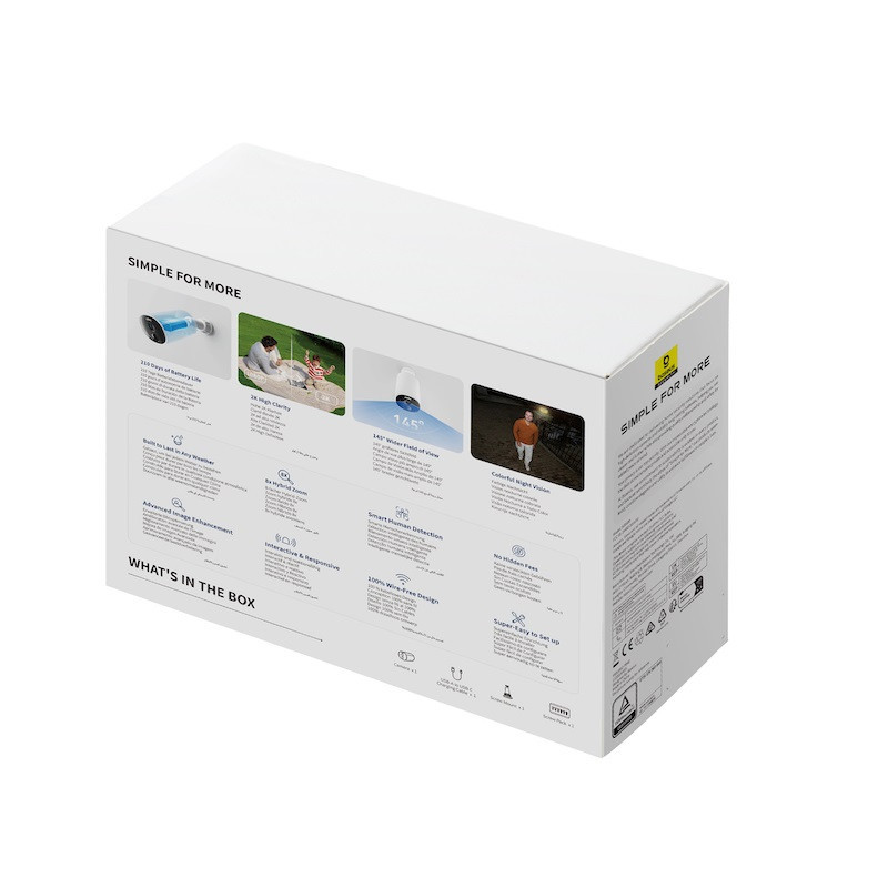 IP-камера відеоспостереження Baseus Security B1 Outdoor Camera 2K White Київ - фото 3