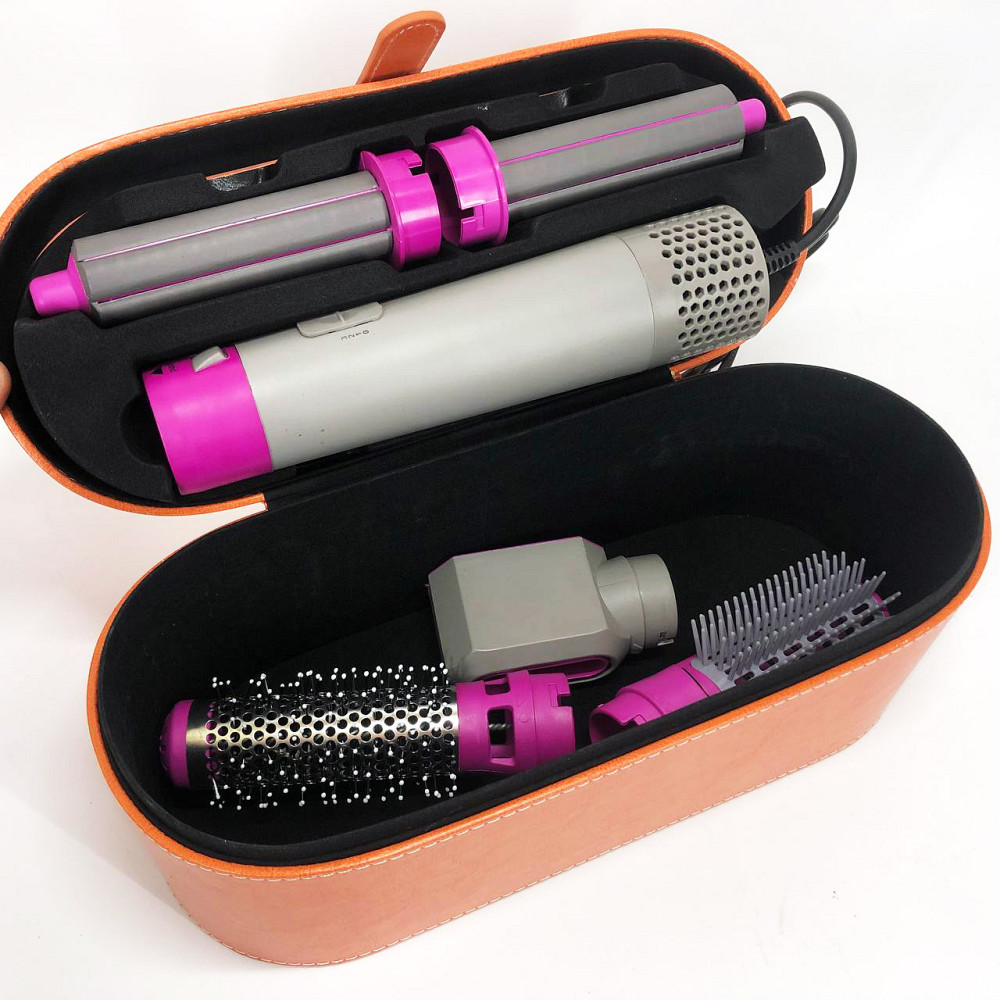 Фен для волосся професійний 2 швидкості 5 в 1 + Кейс, Фен-щітка-гребінець, Електрофен з насадками KA-18 Івано-Франківськ - фото 8