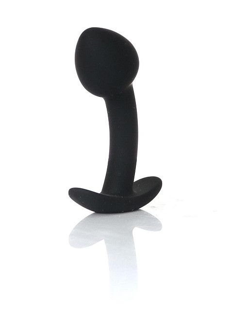 Анальна пробка - Silicone Black Curved Plug S Sex Aura Київ - фото 2