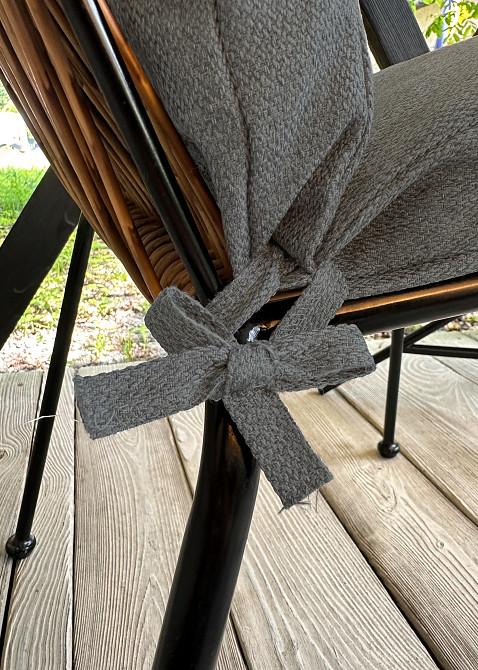 Подушка для стільців (40x120х4 см) подвійна Decorator Мальмо колір темно-сірий 84-158 Київ - фото 8