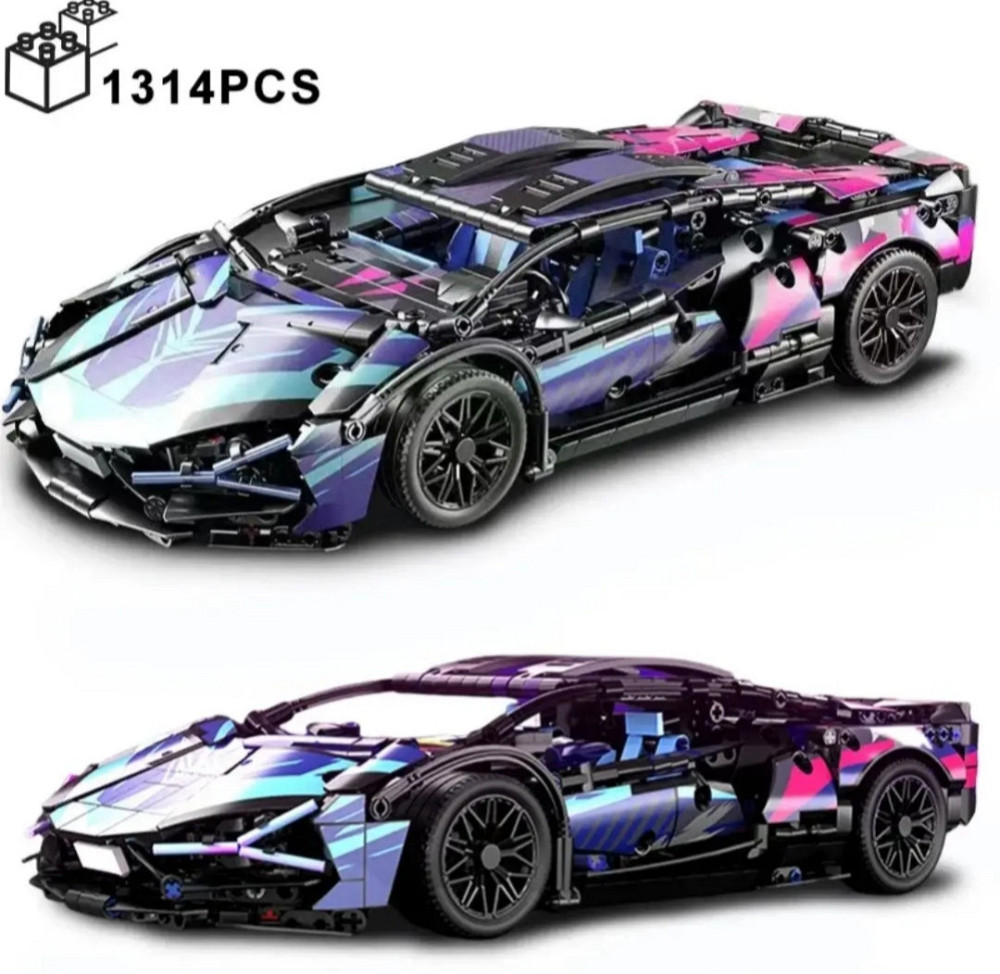 Конструктор спортивна машинка Lamborghini Cyberpunk, 1314 деталей, Маштабо 1:14 Ламба кіберпанк Київ - фото 4