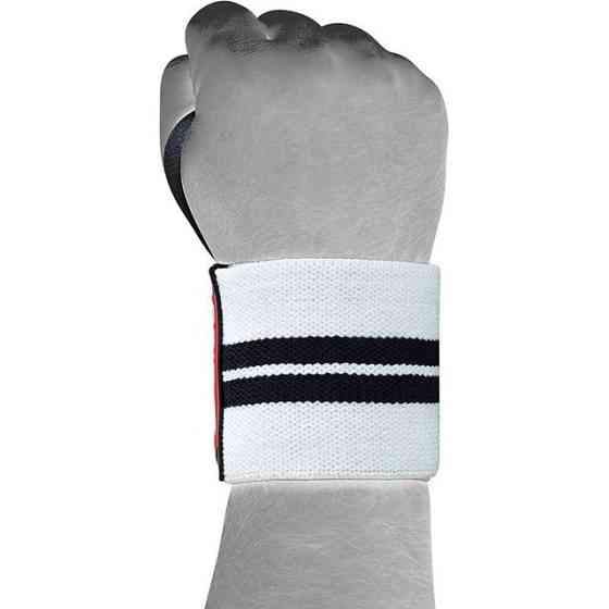 Бинти для зап'ястя (кистьові бинти) RDX W2 Gym Wrist Wraps BLACK/WHITE PLUS Кам'янське
