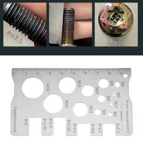 Измеритель шага резьбы М1.7-М18, P=0.5-2, резьбовой шаблон, нержавейка Киев
