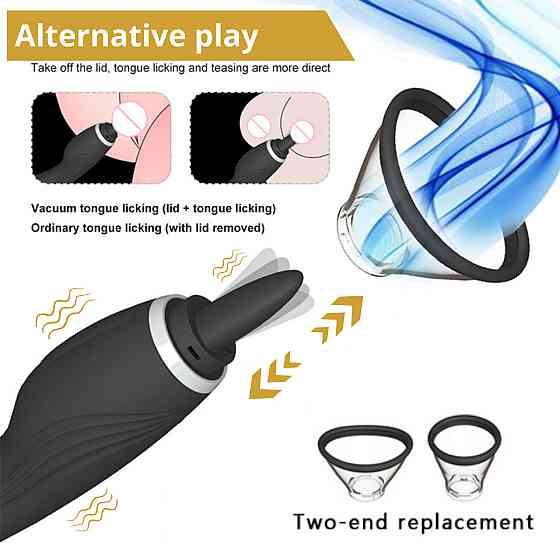 Вібратор - Erospace Sweet Play Clitoral Licking Tongue And Vibrator 2in1 A6 Sex Aura Київ
