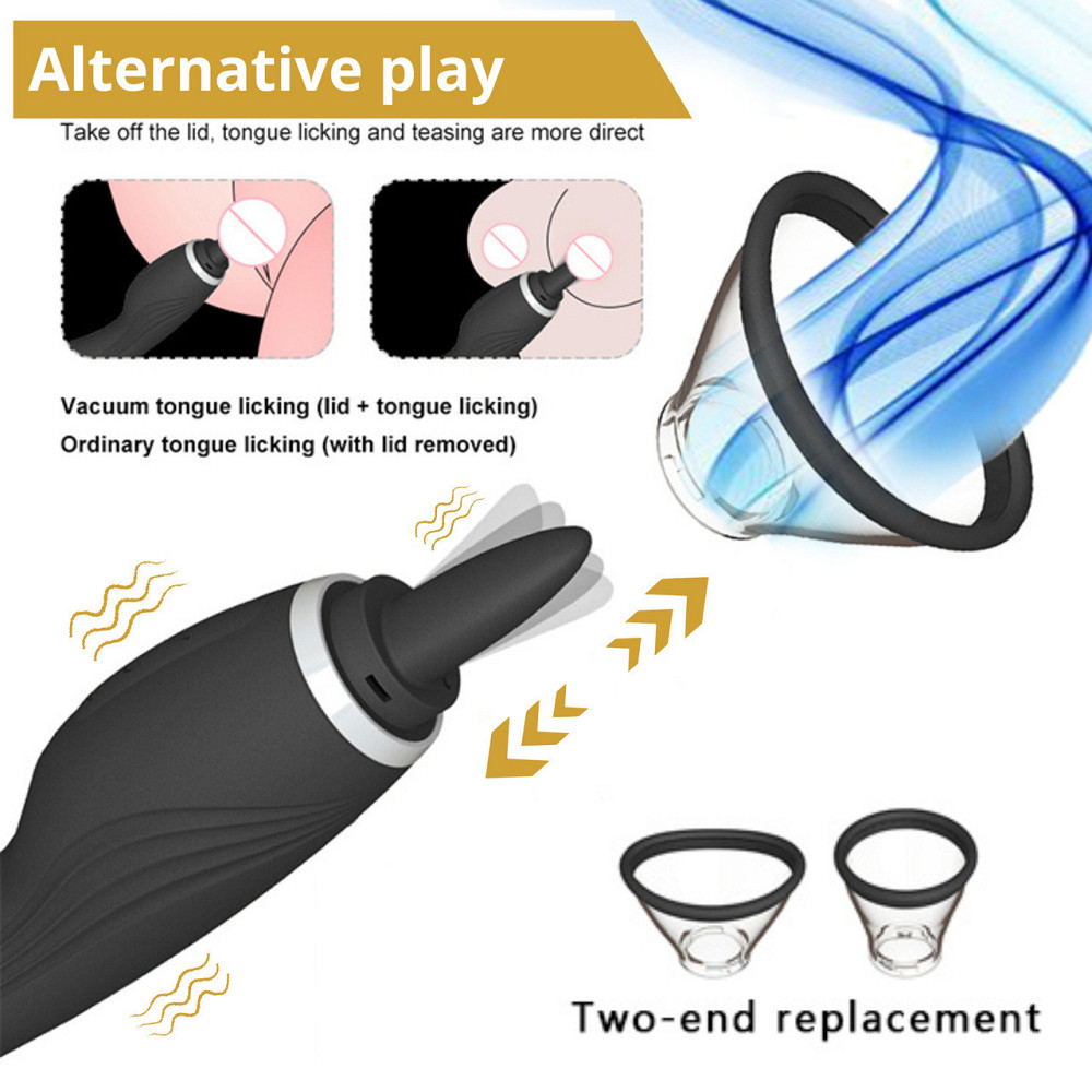 Вібратор - Erospace Sweet Play Clitoral Licking Tongue And Vibrator 2in1 A6 Sex Aura Київ - фото 5