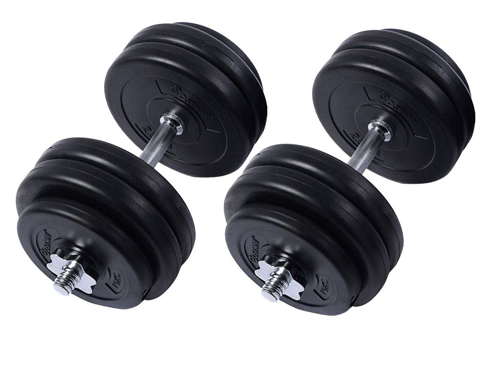 Гантелі 2х28 кг (металевий гриф) розбірні складальні набір комплект гантелей Київ - фото 1