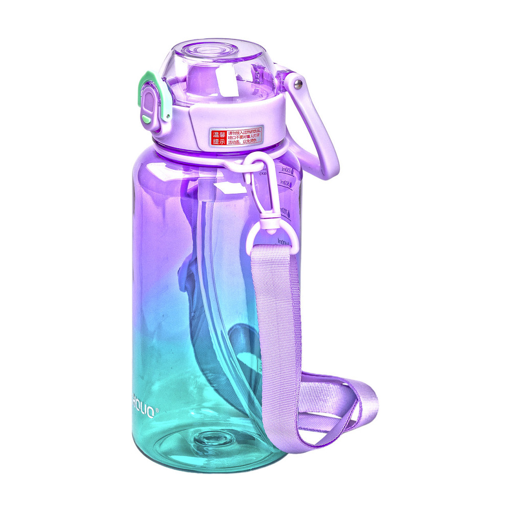 Yiwu Пляшка для води 1 л пляшечка з мундштуком бузкова HP-14-31V Київ - фото 4