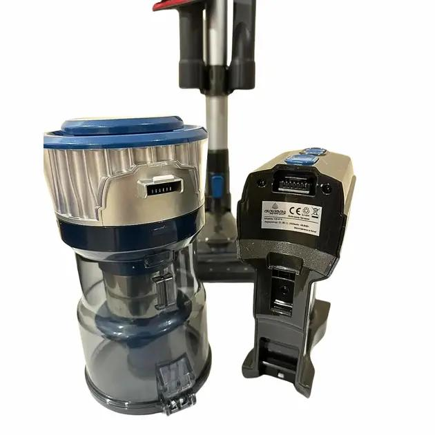 Акумуляторний вертикальний пилосос Crownberg CB-674 з турбощіткою, 2500Вт, 90 хв роботи, чорний з синім PT Одеса - фото 6