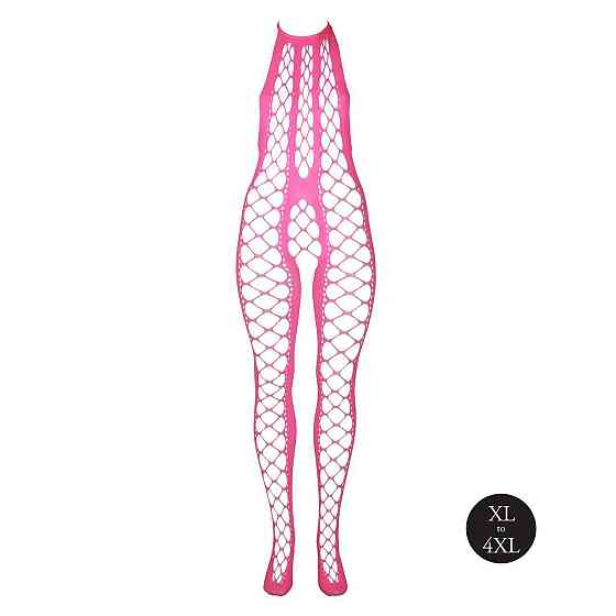 Бодистокинг - Ouch! Bodystocking With Halterneck Pink, XL/4XL Sex Aura Киев