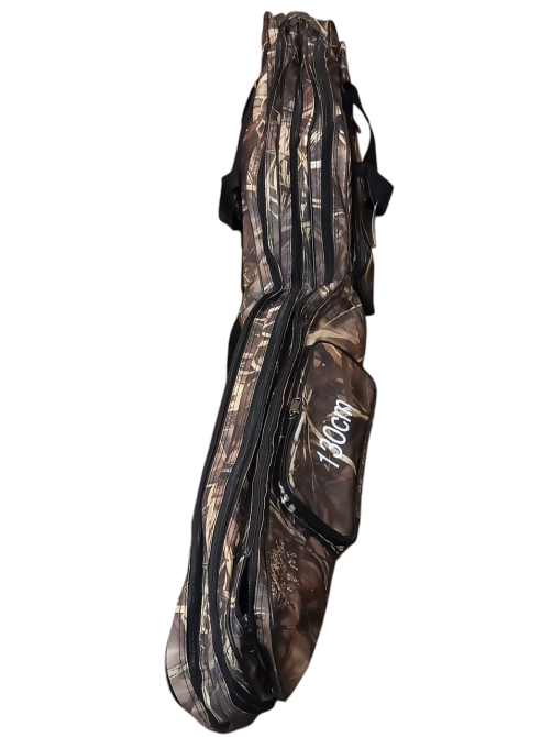 Чехол для вудилищ FisherMan 130 см на 3 секции и принадлежностей 2 боковых кармана коричневый Киев - изображение 4