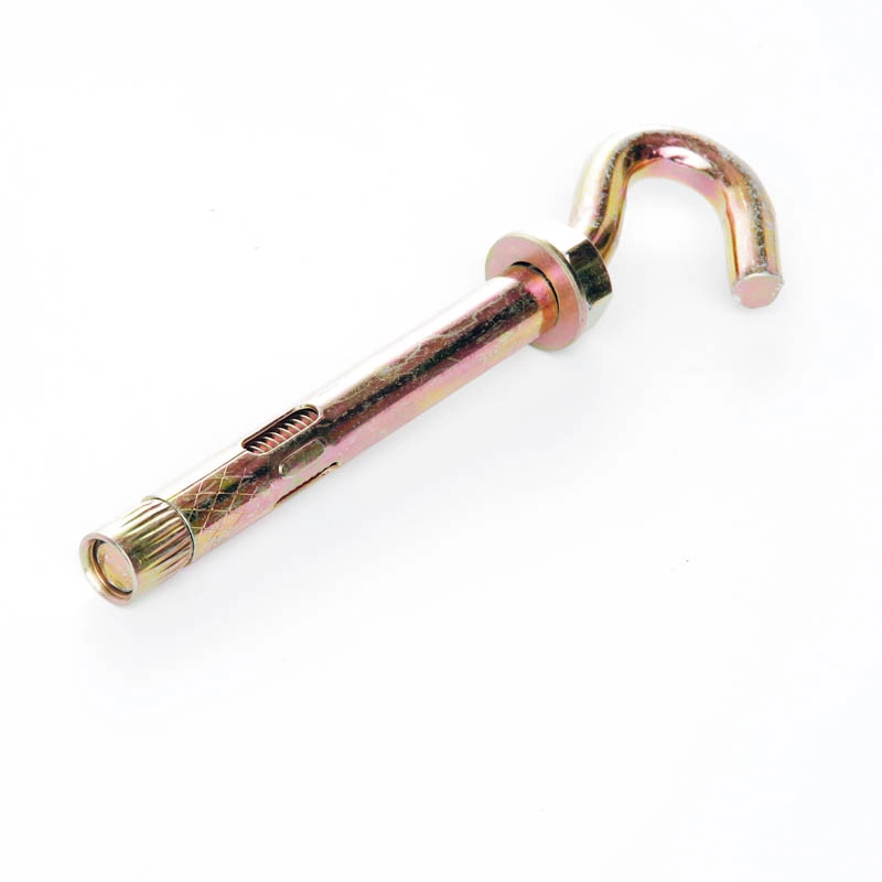 Анкер з кожухом та гайкою з C-крюком М10*70 цинк жовтий Харків - фото 1