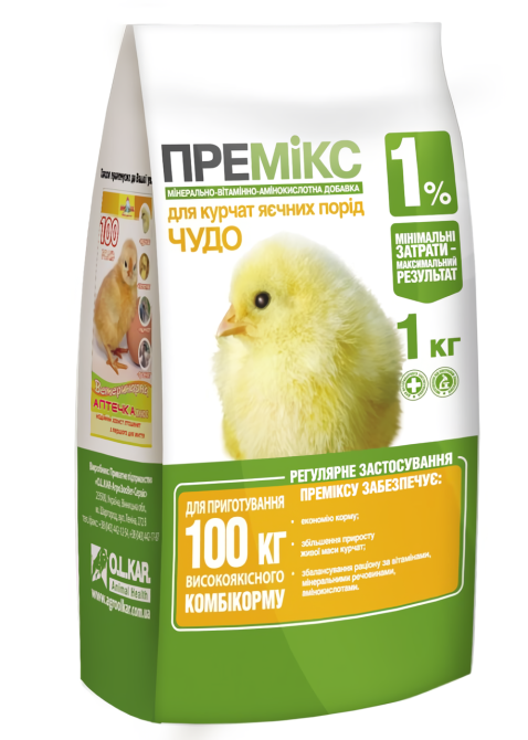 Премікс Чудо 1% для курчат, 1 кг O.L.KAR. Вінниця - фото 1