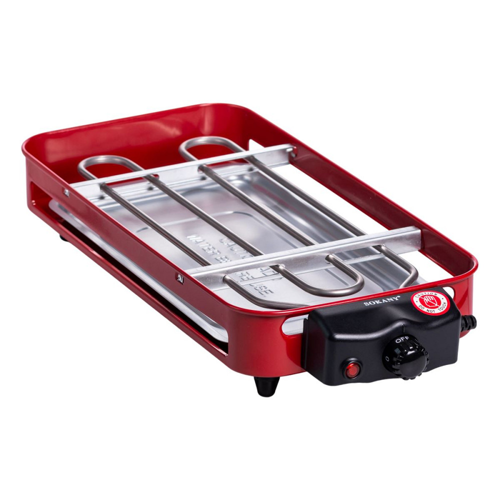 Електричний гриль настільний червоний 1500 Вт Sokany SK-6112R Коломия - фото 6
