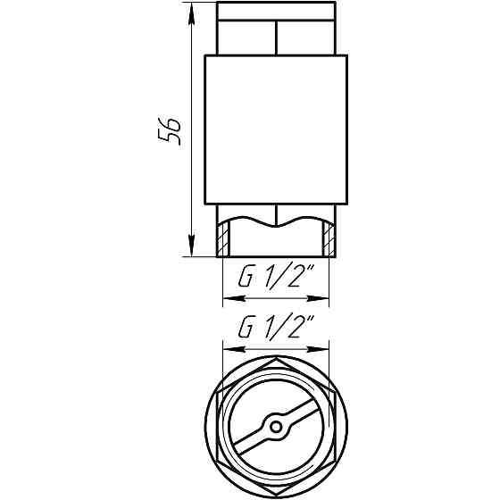 Клапан зворотного ходу води SELBA    1/2″ SL1541 Тернополь