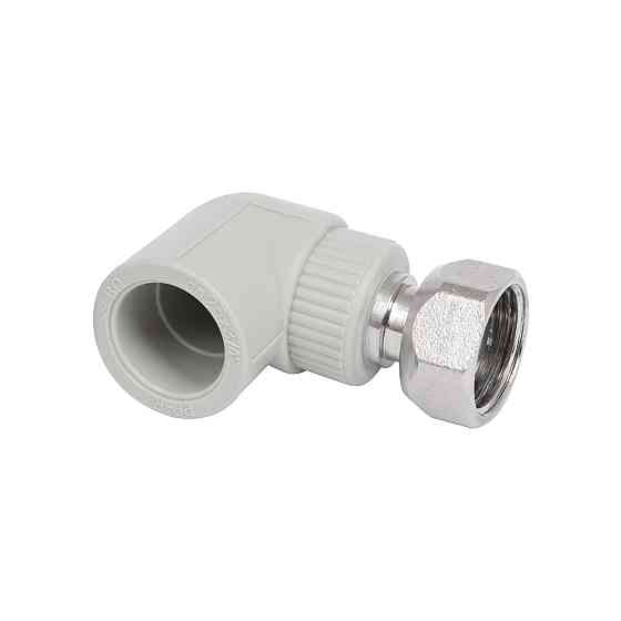 Куточок PPR з накидною гайкою Blue Ocean 25х3/4", 90° ВР із латунним штоком Київ