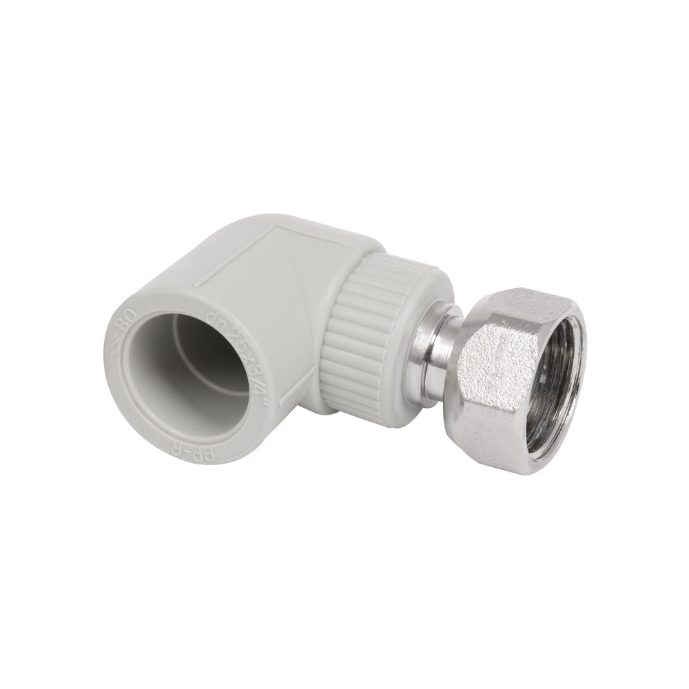 Куточок PPR з накидною гайкою Blue Ocean 25х3/4", 90° ВР із латунним штоком Київ - фото 3