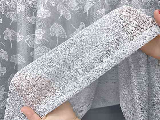 Тюль VR-Textil 2143т Жакард Білий з сірим 400х270 см (43-421) Київ