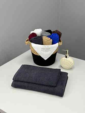 Рушник однотонний Ideal Textile 70х140 см 400 г/м2 графітовий (56860927) Чернівці