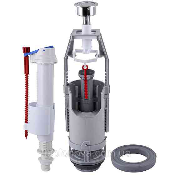 Комплект арматури для зливного бачка з нижнім подаванням води 1/2" та двом режимами зливу АБк2-10 Чернівці