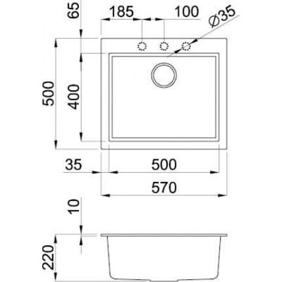 Мийка кухонна Elleci Q 105 on top titanium 73 Вінниця - фото 7