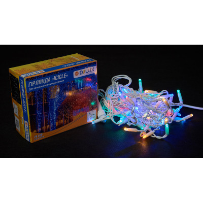 Гірлянда Delux ICICLE flash 75LED 2 х 0.7 м мульти/білий IP44 EN (90012956) Вінниця - фото 2