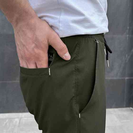 Чоловічі штани джогери з кишенями хакі Pobedov Vershyna Київ