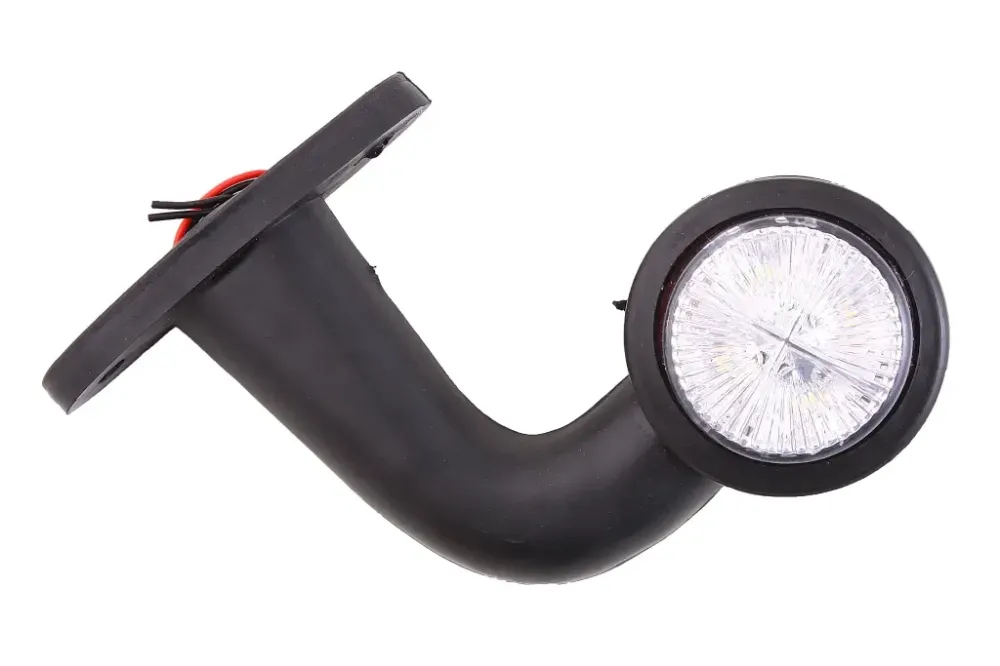 Габаритний бічний ріжок 13см диодний кривий червоний/білий Вінниця - фото 3