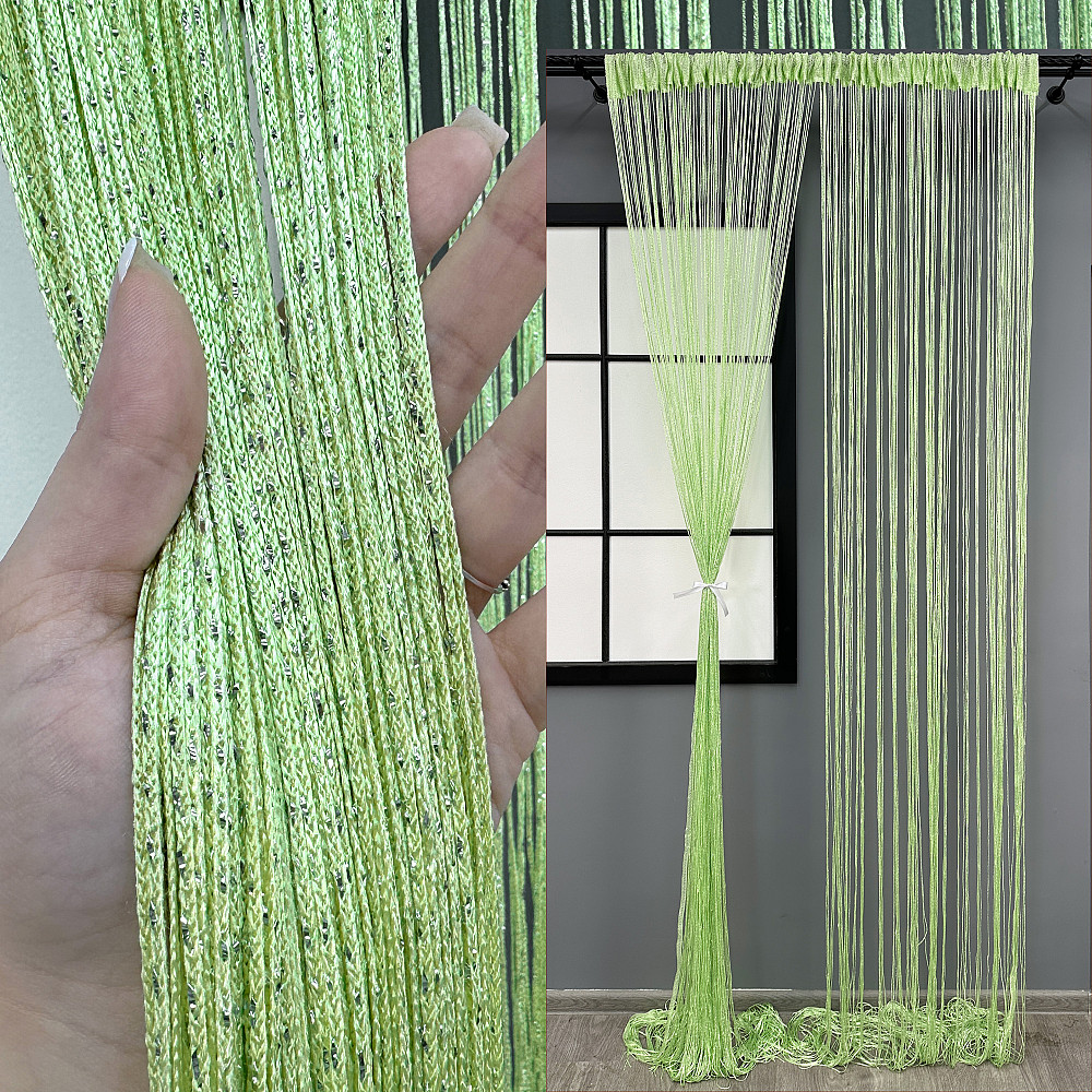 Шторы-нити с люрексом Салатовый 300х300см 1 шт (61-107) Киев - изображение 1