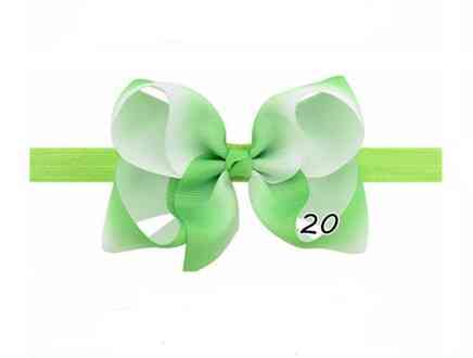 Салатова повязочка для дітей - окружність 34-50см, розмір банта 11см Київ