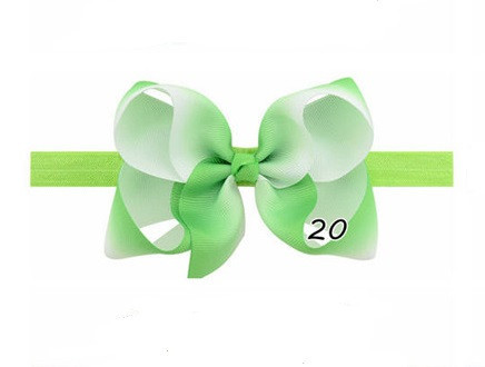 Салатовая повязочка для детей - окружность 34-50см, размер банта 11см Киев - изображение 1